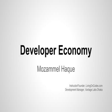 Developer Economy