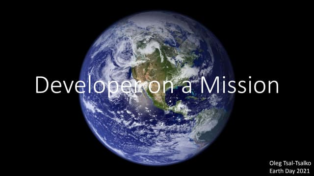 Developer on a mission