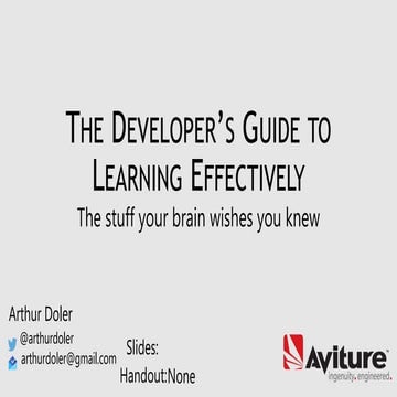 The Developer's Guide to Learning