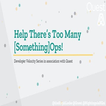 Help There’s Too Many [Something]Ops!