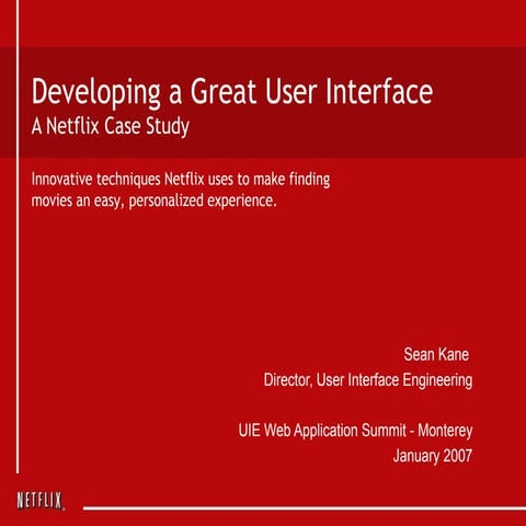 Developing a Great User Interface