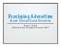 Developing Adventism In And Through Social Networks