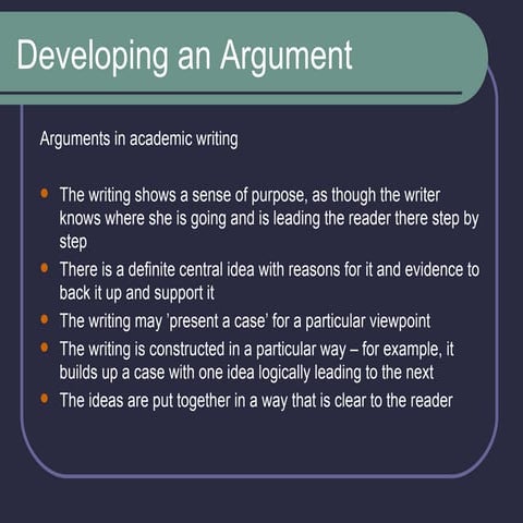 Developing an Argument