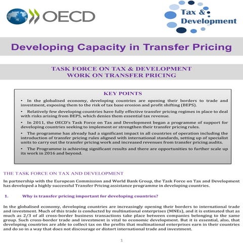 Developing Capacity in Transfer Pricing | PDF
