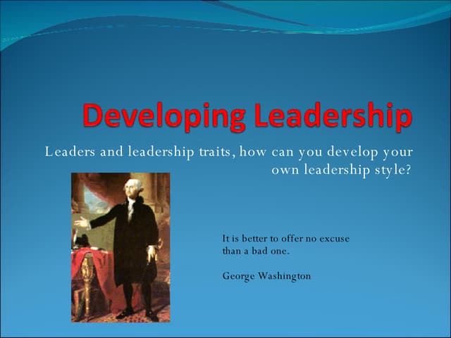 Developing Leadership