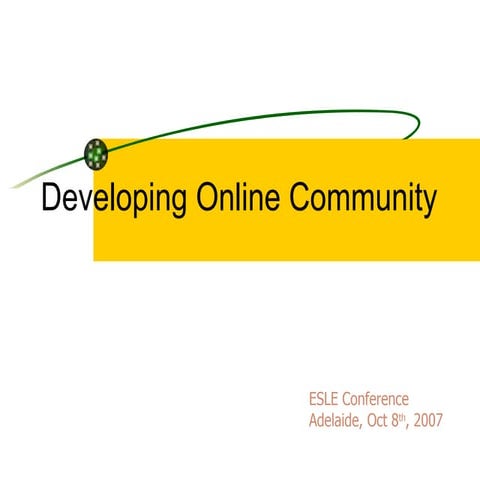 Developing Online Community