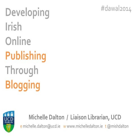 Developing Irish online publishing through blogging