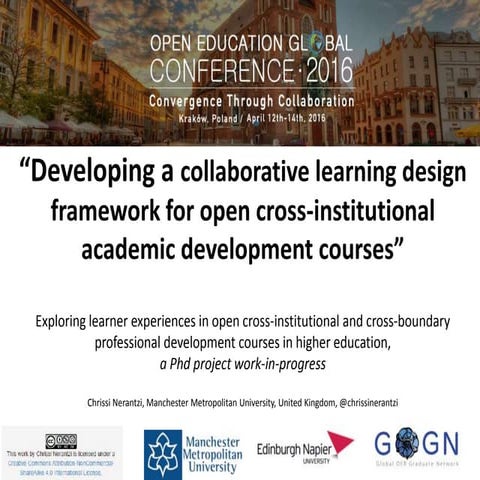 Developing a collaborative learning design framework for open cross-instituti...