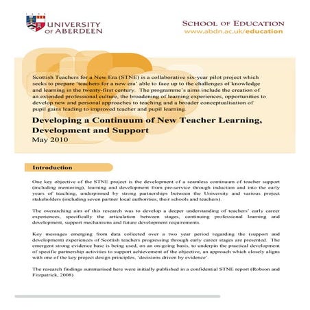 Developing a continuum summary