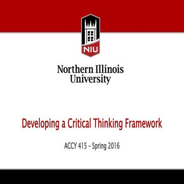 Developing a critical thinking framework