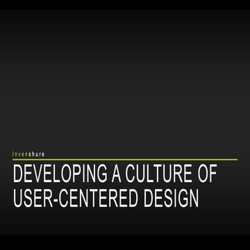 Developing a Culture of UCD