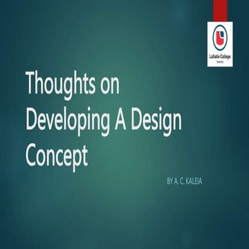 Developing_A_Design_Concept for  Architectural or interior design project