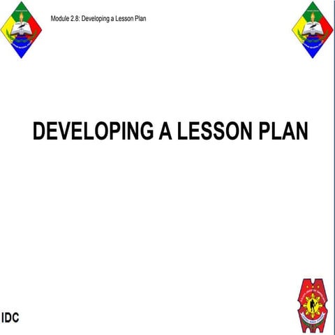 Developing a lesson plan | PPTX