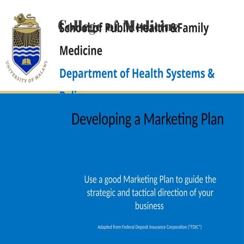 Developing a Marketing Plan for students