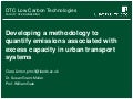 Developing a methodology to quantify emissions associated with excess capacity in urban transport systems