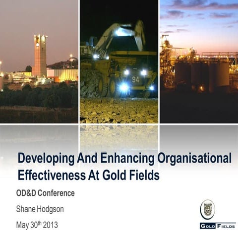 Developing and enhancing oe at gold fields