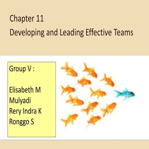 Developing and leading effective teams