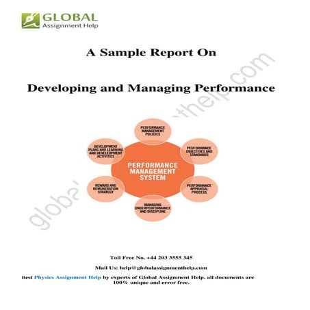 Sample Report on Developing and managing performance By Expert Writers