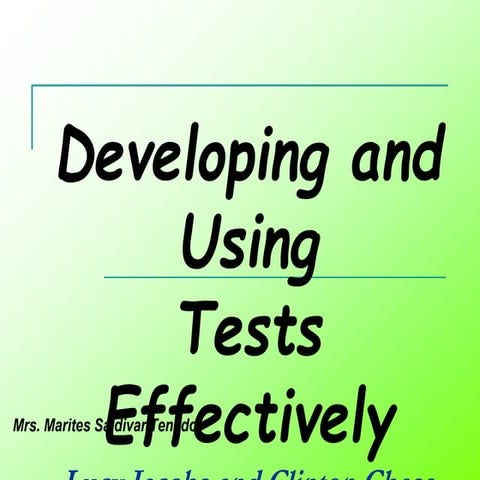developing and using test effectively.ppt
