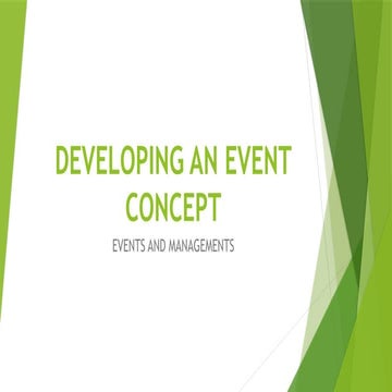 DEVELOPING AN EVENT CONCEPT and Planning pptx