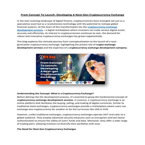 Developing A Next-Gen Cryptocurrency Exchange