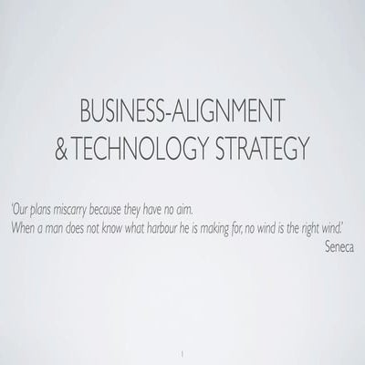 Business-Alignment and Developing An It Strategy