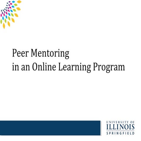 Peer Mentoring Programs in Online Courses