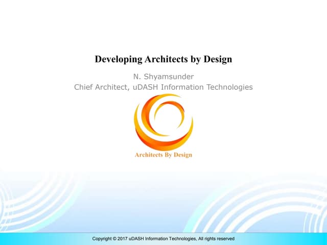 Developing architects by design