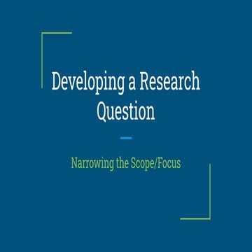 Developing a Research Question.pdfDAWWWWWWWWWWWW | PDF
