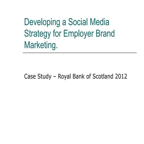 Developing a social media strategy for recruitment