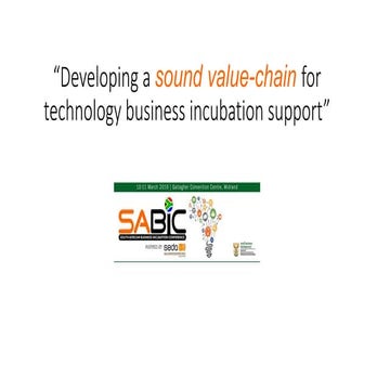 Developing a sound value chain for technology business 