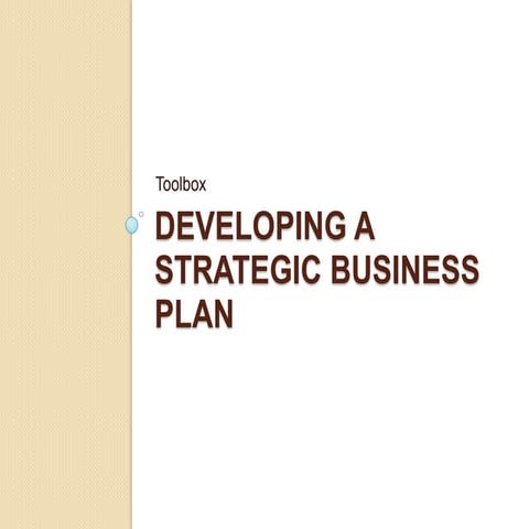 Developing A Strategic Business Plan