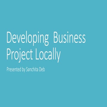 Developing  business project locally