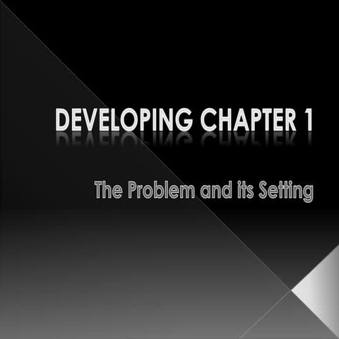 Developing chapter 1