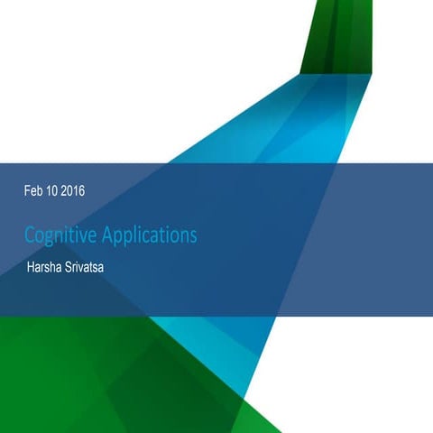 Developing cognitive applications v1