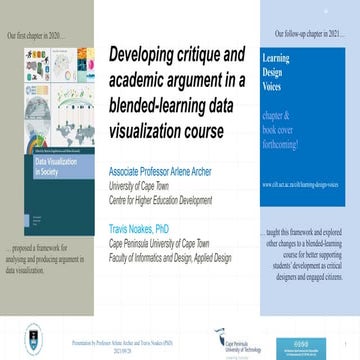 Developing critique and academic argument in a blended-learning data visual...