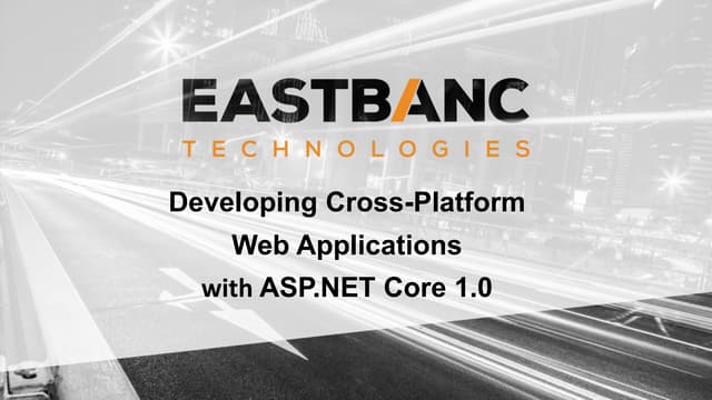Developing Cross-Platform Web Apps with ASP.NET Core1.0