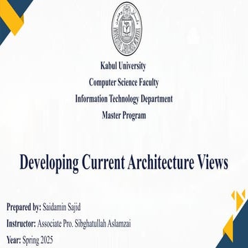 Developing Current Architecture Views.pptx