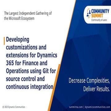 Developing customizations and extensions for Dynamics 365 for Finance and Ope...