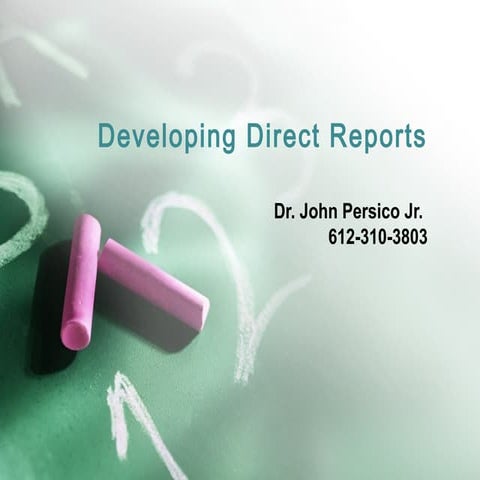 Developing Direct Reports