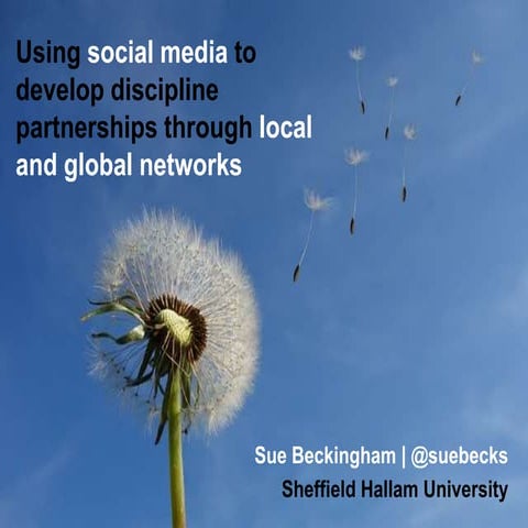 Developing discipline partnerships through local and global networks 