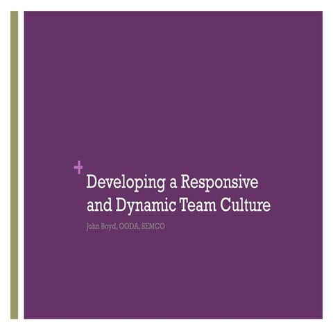 Developing Dynamic Team Cultures