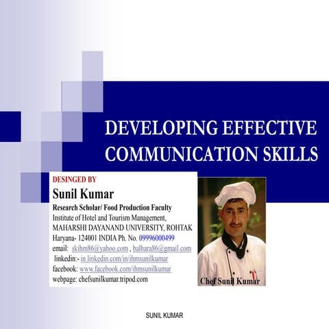 Developing effective communication skills 