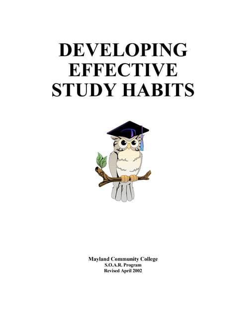 Developing effective study habits
