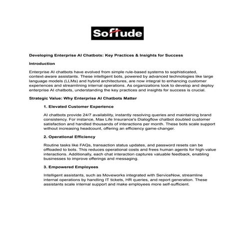 Enterprise AI Chatbots: Strategies for Success and Scalability