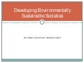 Developing environmentally sustainable societies
