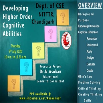 Developing Higher Order Abilities