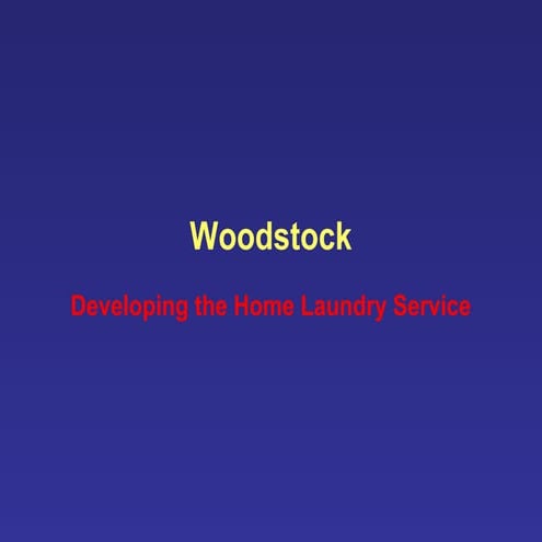 Developing home laundry service