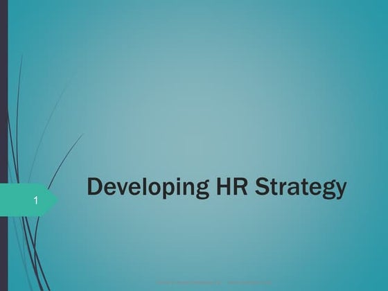 7 steps to strategic human resource management | PPT