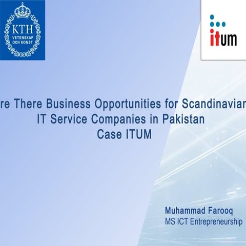 Developing i.t market in pakistan